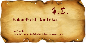 Haberfeld Darinka névjegykártya